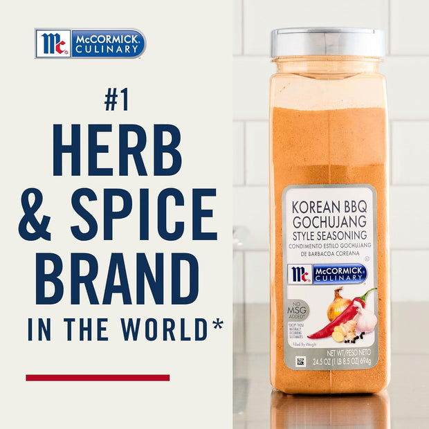 McCormick Culinary Seasoning, Korean BBQ Gochujang Style, No MSG Added, Gluten Free, For Culinary & Professional Kitchens, 24.5 oz