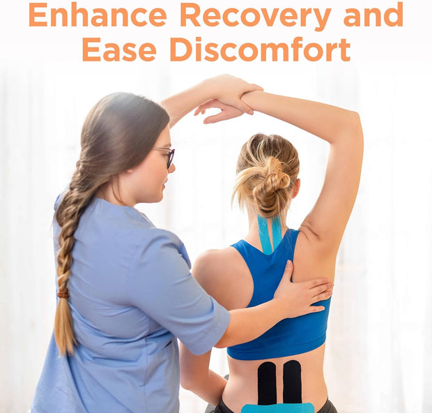 OK TAPE Kinesiology Tape, Regular Original Cotton Elastic Athletic Tape for Support and Recovery, Sports Tape, 2in×16.4ft Uncut Roll - Pink