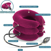 Neck Stretcher, Cervical Traction Device, Neck Traction Device, Adjustable Inflatable Neck Braces for Neck Pain and Support, Neck Stretcher Cervical Traction, Neck Decompression Home Use (Gray)