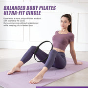 Pilates Ring Circle, 14" Magic Circle Pilates Rings for Focusing on Toning Inner Thighs, Arms, and Core, Fitness Exercise Ring Workout Ring for Yoga and Pilates