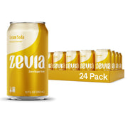 Zevia Zero Sugar Soda, Strawberry Lemon Burst, 12 oz Cans (24-Pack) – Naturally Sweetened, Zero Calorie Sugar Free Soda - Non-GMO Project Verified, Gluten-Free, Vegan