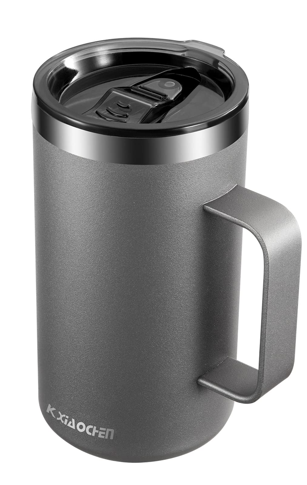 KXIAOCHEN 20oz Insulated Coffee Mug with Lid, Stainless Steel Coffee Cup, Double Wall Vacuum Coffee Tumbler with Handle, Premium Thermal Travel Coffee Mug (Navy Blue)