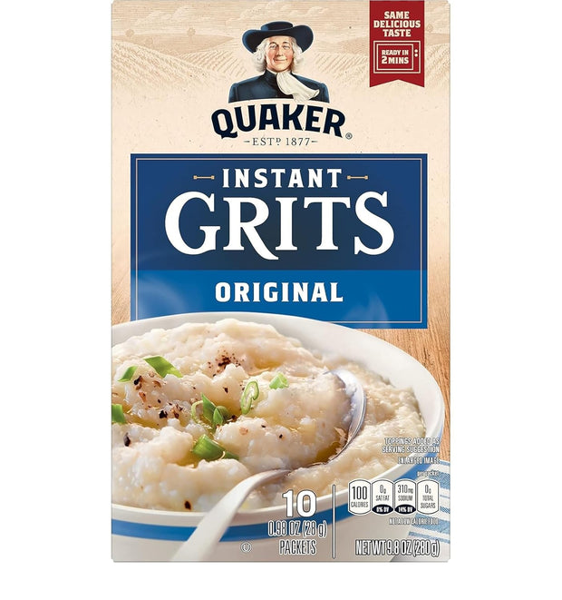 Quaker, Instant Grits, Original, 12 Count, 12oz Box (Pack of 6)