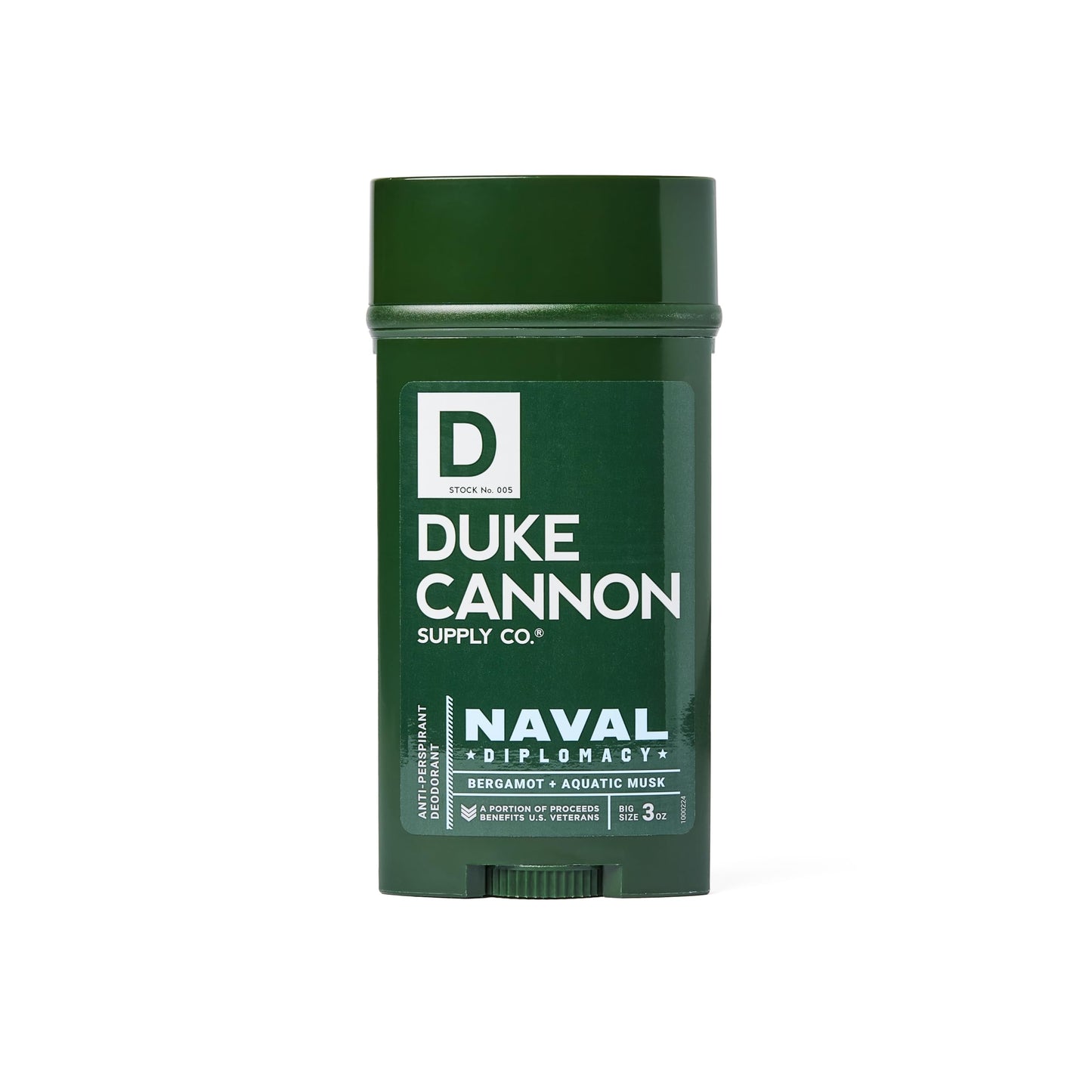Duke Cannon Anti-Perspirant Deodorant, Superior - Fresh Water & Neroli Scent, Aloe, Vitamin E & Activated Charcoal, Paraben & Phthalate Free, 3 oz.