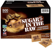 Sugar InThe Raw/Raw Natural Cane Brown Sugar Turbinado, 500 Count, Pack of 1, Natural Sweetener for Drinks and Baking Packets for Home, Office, Coffee, Bar, Gift,Restaurants, & Coffee Stations