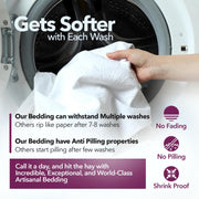 TEXAS LINEN CO. 100% Egyptian Cotton Sheets King Size Set - 1200 Thread Count Egyptian Cotton Luxury Sheets King Size, 17" Deep Pocket, Soft, Cooling Sateen Weave Hotel Quality Bedding Set - White