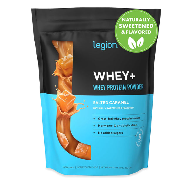 LEGION Whey+ Protein Whey Isolate from Grass Fed Cows - Whey Protein Isolate Powder Low Calorie, Non-GMO, Sugar Free, Lactose and Gluten Free, All Natural Protein Powder for Men & Women 30 Servings