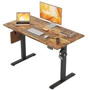 Agilestic Electric Standing Desk, 48 x 24 Inches Height Adjustable Desk, Sit Stand up for Work Office Home, Ergonomic Rising Computer Table with Memory Preset, Rustic Brown