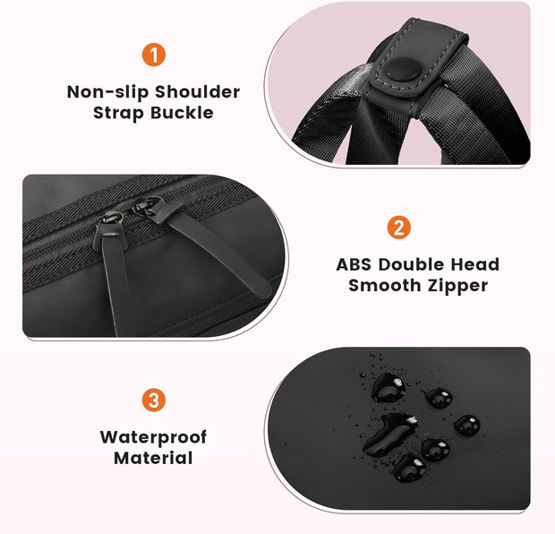 SKYSPER Small Gym Bag for Women - Mini Duffle Bag with Wet Compartment, Lightweight Waterproof Gym Tote Bag for Dance, Travel, Cute & Compact Workout Bag for Girl (Black)