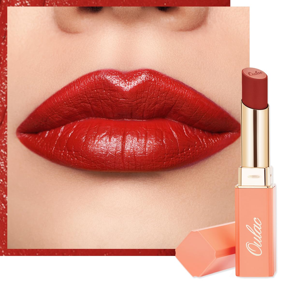 Oulac Beige Lipsticks for Women, Pale Nude Matte Lip Base, Full Coverage Lip Color, Satin Matte Finish, Cream Texture, Hydrating, Infused with Hyaluronic Acid, Vegan & Clean Beauty 4g SG01 Bare