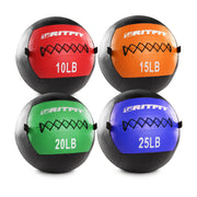 RitFit Medicine Ball / weight ball / Soft Medicine Ball / Wall Medicine Ball / Soft Wall Ball / Wall Ball set/ Medicine Balls for Exercise and Conditioning Workouts, Fitness Gym Equipment for Core Training and Cross Training (5/10/15/20/25/30 lbs)
