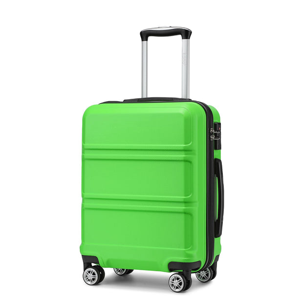 Kono 3 Piece Luggage Sets Expandable(only 28") Lightweight with Spinner Wheels TSA Lock Hardside Travel Rolling Suitcases 20in 24in 28in Carry on Pink