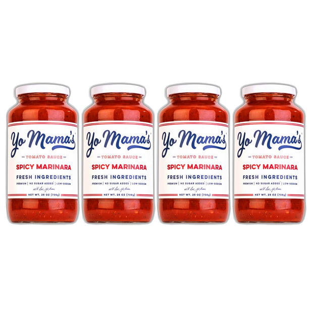 Yo Mama's Foods Keto Marinara Pasta Sauce - (3) 12.5 Ounce Jars - No Sugar Added, Low Carb, Low Sodium, Gluten Free, Paleo Friendly, and Made with Fresh, Non-GMO Tomatoes