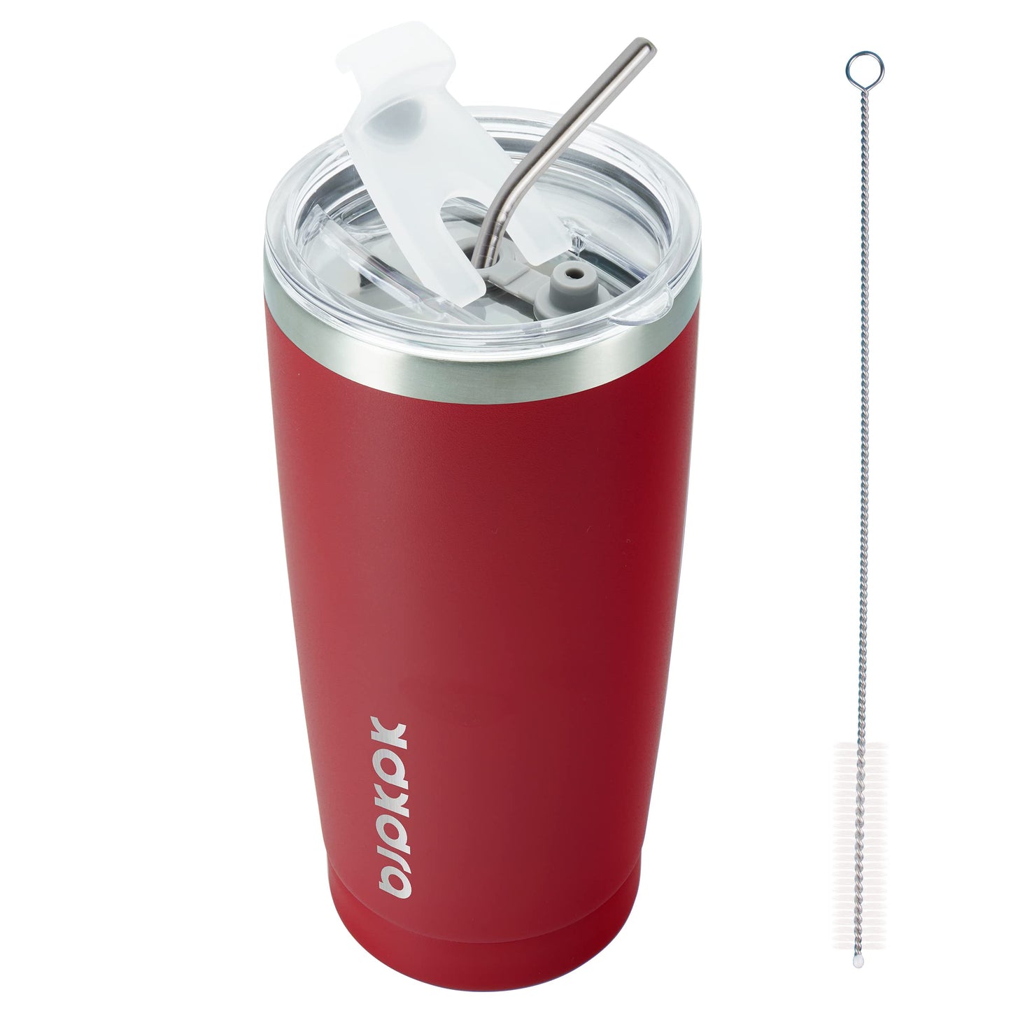 BJPKPK Insulated Stainless Steel Tumbler, Coffee Cup with Lid and Straw, Double Wall Vacuum Travel Mug, Powder Coated Leakproof Tumbler Cup,Oasis