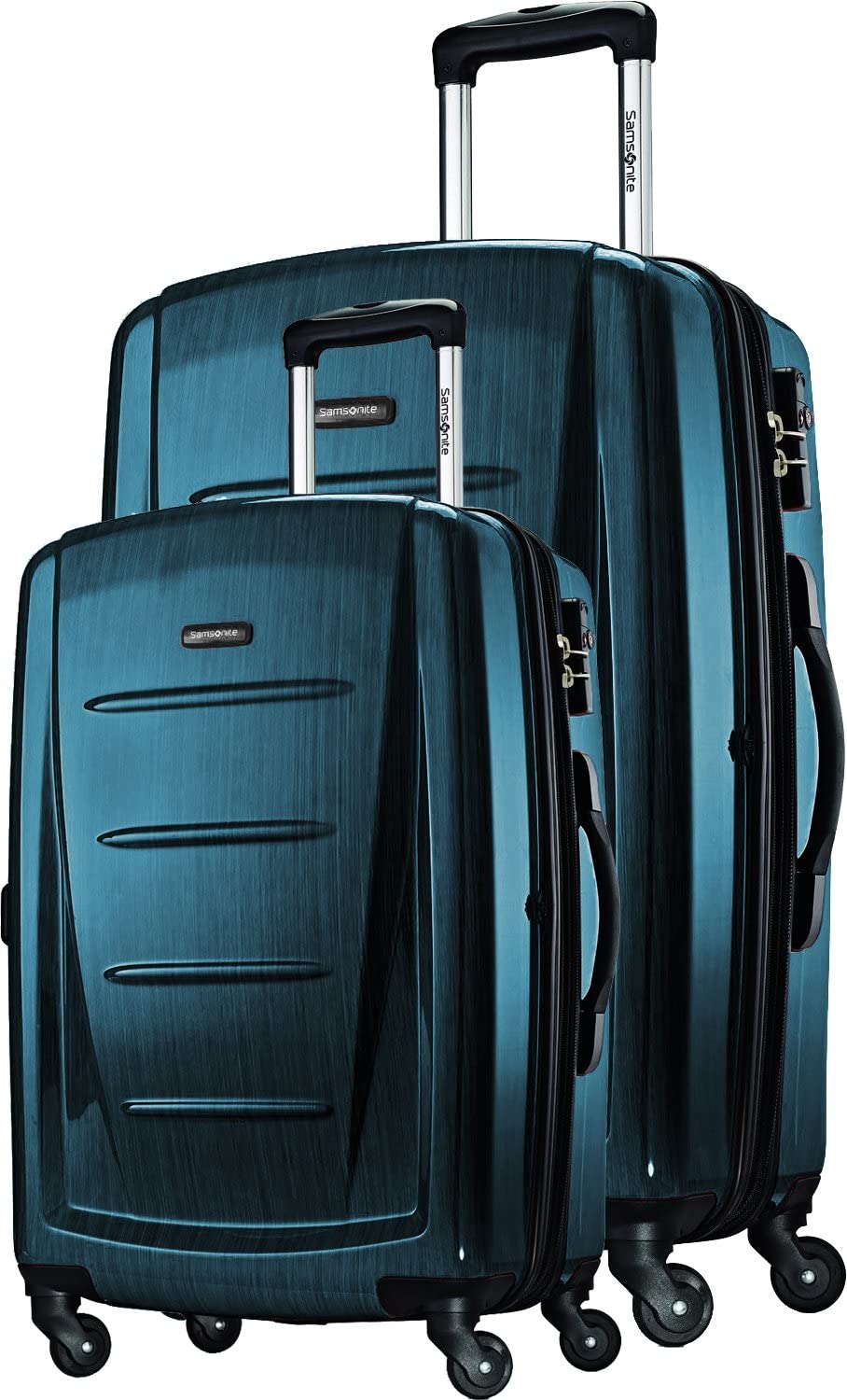 Samsonite Winfield 2 Hardside Expandable Luggage with Spinner Wheels, Burgundy, Checked-Medium 24-Inch