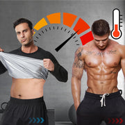 Sauna Suit for Men Long Sleeve Heat Trapping Sweat Suit Weight Loss Body Shaper Hot Workout Gym Compression Shirts