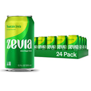 Zevia Zero Sugar Soda, Cream Soda, 12 oz Cans (24-Pack) – Naturally Sweetened, Non-GMO Project Verified, Gluten-Free, Vegan