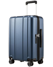 LUGGEX Carry On Luggage 22x14x9 Airline Approved, 100% PC Hard Shell Travel Suitcase with Smooth Spinner Wheels TSA Lock, 20 Inch, Black