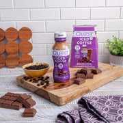 Quest Nutrition Iced Coffee, Mocha Latte, 1g of Sugar, 10g of Protein, 90 calories, 200mg of caffeine, 12 Count