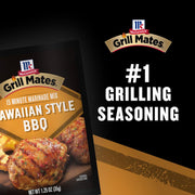 McCormick Grill Mates Marinade Mix, Asian BBQ, Korean-Inspired, 15 Minute Marinade for Chicken, Steak, and More, 1.25 oz (Pack of 12)