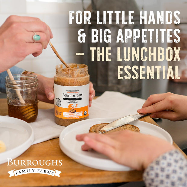 USDA Organic Crunchy Almond Butter, 14 oz – No Palm Oil, No Sugar Added Almond Nut Butter – 2x the Antioxidants and Vitamin B Versus Other Nut Butter – First Regenerative Organic Certified