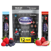 Pedialyte AdvancedCare Plus Electrolyte Powder, Has 33% More Electrolytes and PreActiv Prebiotics, Berry Frost, 18 Powder Packets