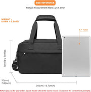 Kono Travel Duffel 13.78"x7.87"x7.87" Under Seat Carry-On 14L Sports Tote Gym Weekender Overnight Bag Extra Small, Black