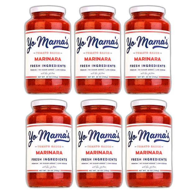 Yo Mama's Foods Keto Marinara Pasta Sauce - (3) 12.5 Ounce Jars - No Sugar Added, Low Carb, Low Sodium, Gluten Free, Paleo Friendly, and Made with Fresh, Non-GMO Tomatoes