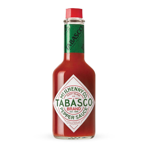 TABASCO Brand Original Red Pepper Hot Sauce, Medium Heat, Glass Bottle, Classic & Versatile Flavor, Three Simple Ingredients, Great for Dips, Tacos, Eggs, Pizza, Oysters & More, 12 Fl Oz (Pack of 1)