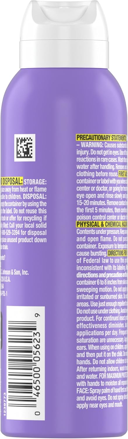 OFF! Clean Feel Travel Size Insect Repellent Aerosol, Fragrance-Free Bug Spray for Lasting Protection from Mosquitoes, 2.5 oz