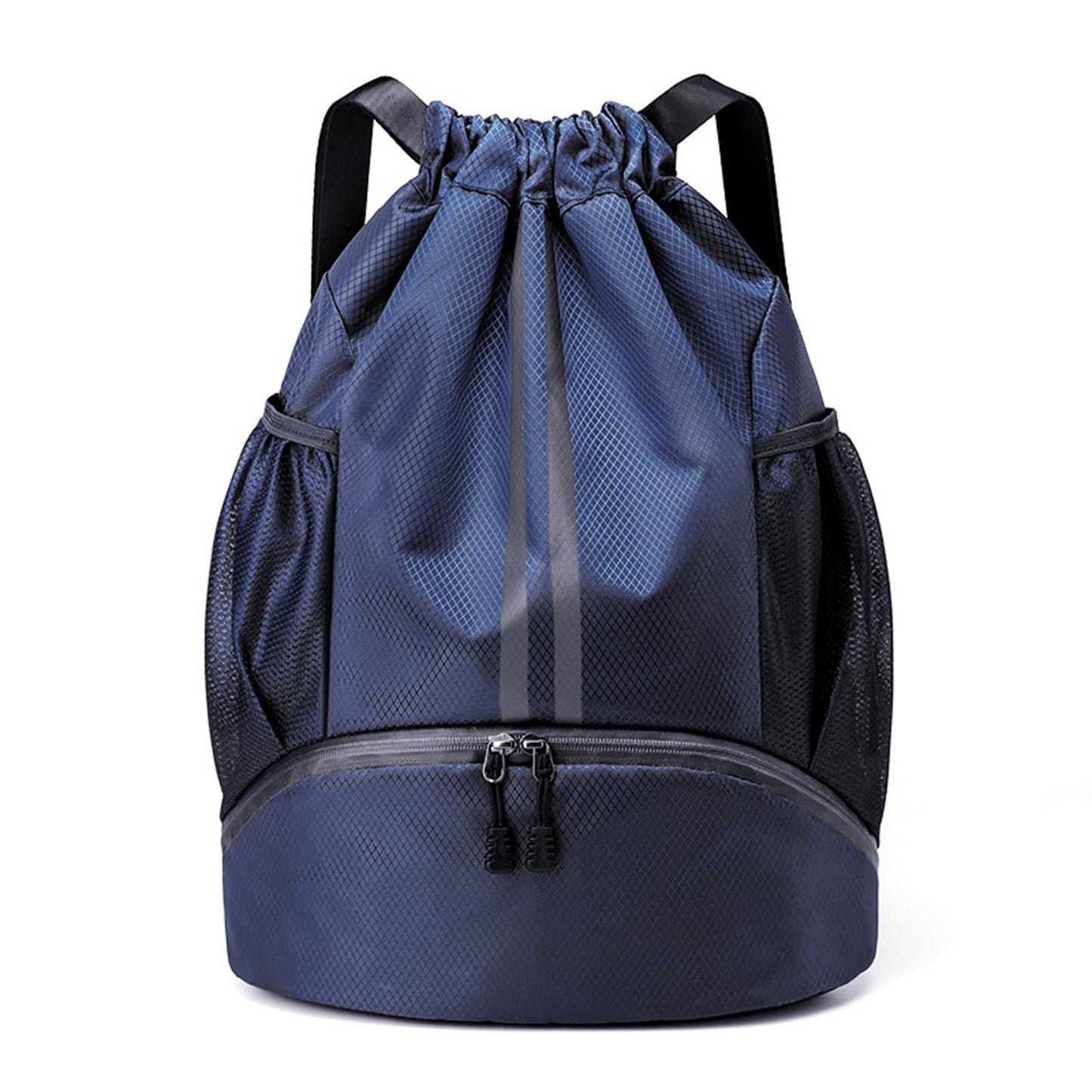 Hoedia Sports Drawstring Backpack - String Swim Gym Bag with Shoes Compartment and Wet Proof Pocket for Women&Men