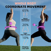 Weighted Hula Infinity Fitness Hoop for Adult Weight Loss, 2 in 1 Smart Fitness Workout Hula Circle Hoops with 28 Detachable Knots, Exercise Fit Hoop Suitable for Women and Beginners