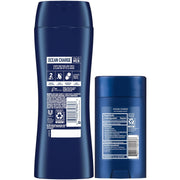 Suave+ Men’s 2-in-1 Shampoo and Conditioner, Ocean Charge + Antiperspirant Deodorant for Men, Ocean Charge, 48H Sweat & Odor Protection (2 Piece Set)