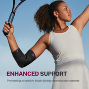 Tennis Elbow Brace for Men Women with 2 Contoured Gel Pads, Breathable Knitted Fabric, Non Slip, Compression Sleeve for Golfer's, Tennis Elbow Pain Relief, 1 Pack, Size M