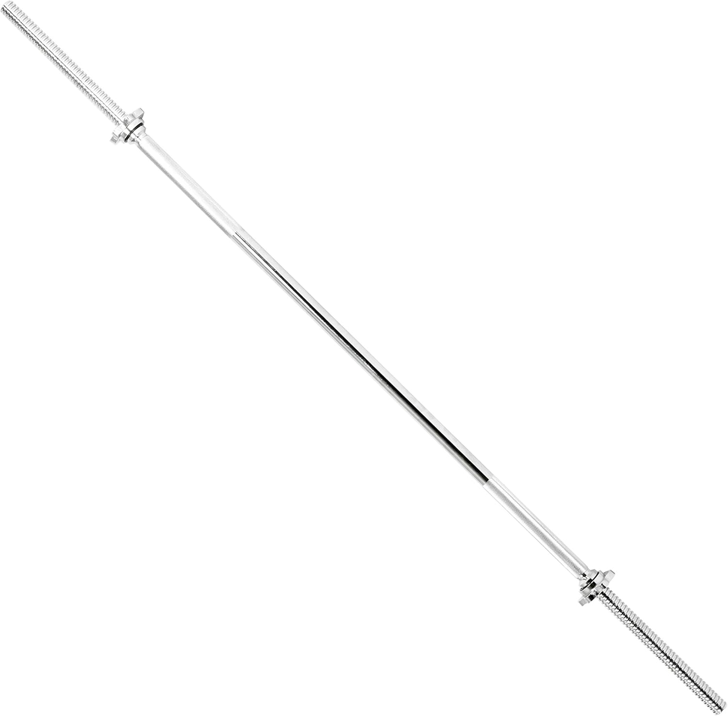 Sunny Health & Fitness 60-Inch Chrome Barbell Bar or High-Density Foam Barbell Pad – Strength Training Gear for Squats, Deadlifts, Hip Thrusts, Bench Press, Lunges & Full-Body Home Gym Workouts