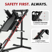 Mikolo Leg Press Hack Squat Machine Combo, Leg Press Machines for Home Gym with Linear Bearing, Hack Squat Machine with Rear and Front Band Pegs, Leg Machine for Full Range Leg Training