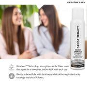 Keratherapy Keratin Infused Perfect Match Fiber Hair Thickener Spray, Dark Brown to Black, 4 fl. oz., 140 ml - Volumizing, Thickening, & Concealing Hairspray for Scalp Coverage, Roots & Thinning Areas