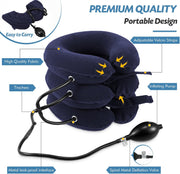 Neck Stretcher, Cervical Traction Device, Neck Traction Device, Neck Pain Relief, Adjustable Inflatable Neck Brace & Neck Stretcher Cervical Traction, Neck Decompression Home Use (Purple)