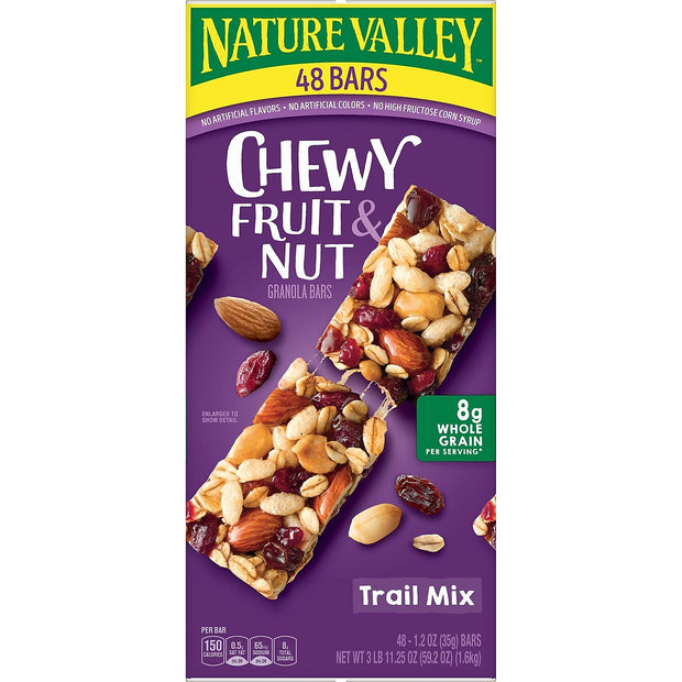 Nature Valley Chewy Trail Mix Fruit and Nut Bars, 1.2 oz. bars, 48-Count