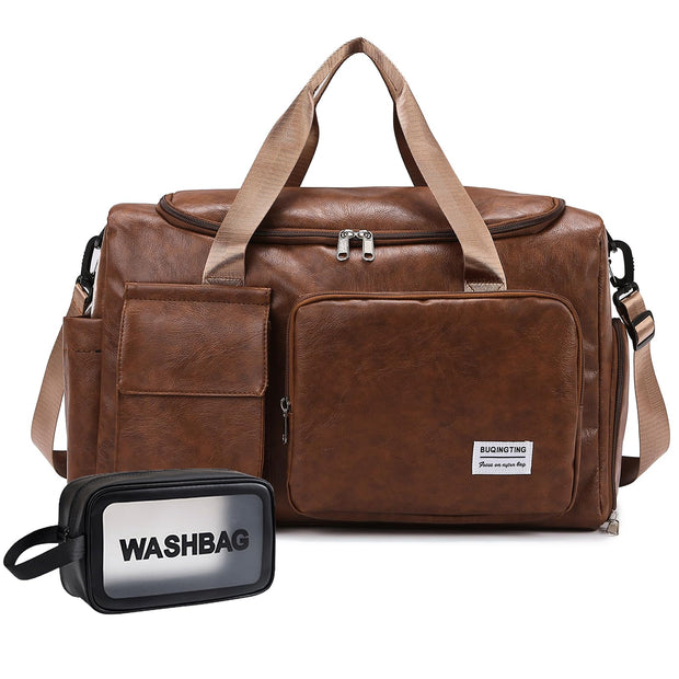 Small Gym Bag for Women, Travel Duffle Bag Carry On Weekender Bag with Shoe Compartment