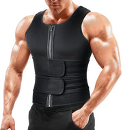 Sauna Vest Waist Trainer for Men - Mens Sauna Suit Double Sweat Belt Body Shaper for Gym Workout Exercise