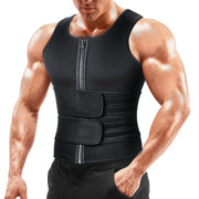Sauna Vest Waist Trainer for Men - Mens Sauna Suit Double Sweat Belt Body Shaper for Gym Workout Exercise