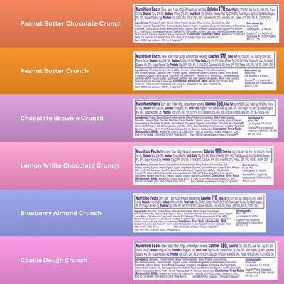 MOSH Variety Pack Keto Protein Bars, High Fiber, Low Carb, Gluten Free, High Protein, Brain Healthy Snack with Ashwagandha, Lion's Mane, 6 Count