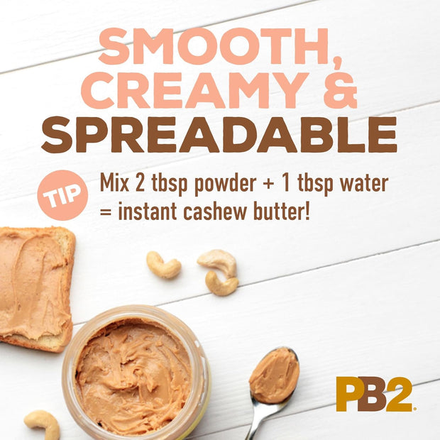 PB2 Powdered Cashew Butter - Cashew Powder with No Added Sugar or Salt [1lb Jar]