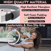 Pilates Ring and Ball Set, Adjustable Ankle Wrist Weights, Resistance Bands, Pilates Equipment for Home Workout Kit to Tone, Sculpt and Strengthen, Fitness Magic Circle Rings for Yoga Women