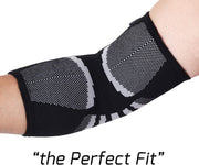 Nordic Lifting Elbow Compression Sleeves (1 Pair) – Support for Pain Relief, Tendonitis, Golfer’s & Tennis Elbow Recovery