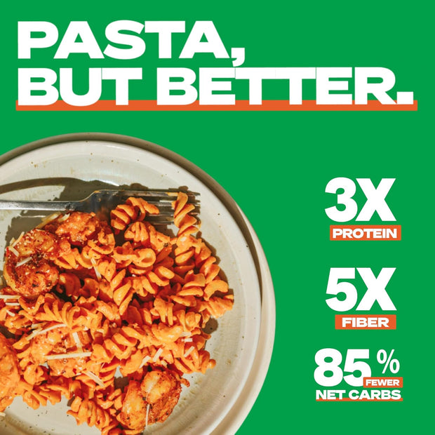 Kaizen Low Carb Keto Pasta Fusilli - High Protein (20g), Gluten-Free, Keto-Friendly (6g Net), Plant-Based Lupini Noodles made w/High Fiber Lupin Flour - 8 ounces (Pack of 3)