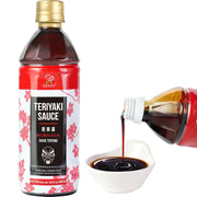 Soeos Teriyaki Marinade and Sauce, 16.9 Fl Oz (500 ml), Sweet and Savory Flavor, Perfect for Stir-Fry, Barbecue, Marinating, Versatile Sauce for Meat, Salmon, Noodle and Vegetable, Easy to Pour Out