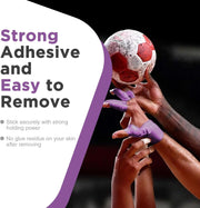 OK TAPE 4 Rolls Athletic Tape, Sports Tape for Injuries, Rigid, Easy Tear Medical Tape, Wrist Tape, No Sticky Residue | Secure Ankle, Finger, Knee- 1.5inch x 15yards (Purple)