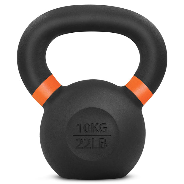 Yes4All Powder Coated Cast Iron Kettlebell Strength Training Kettlebells Weight Set for Full Body Workout, Home Gym